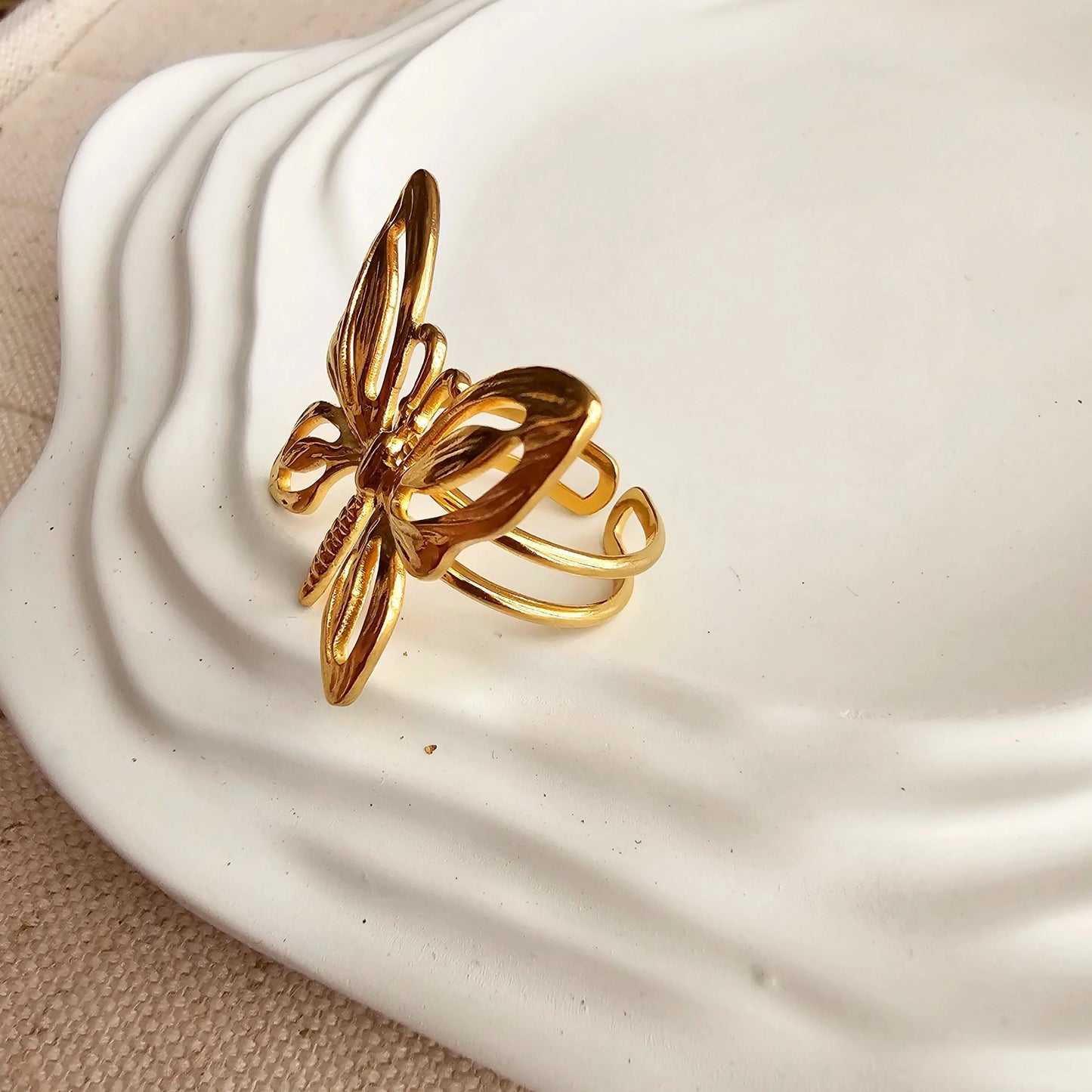 Butterfly Adjustable Ring