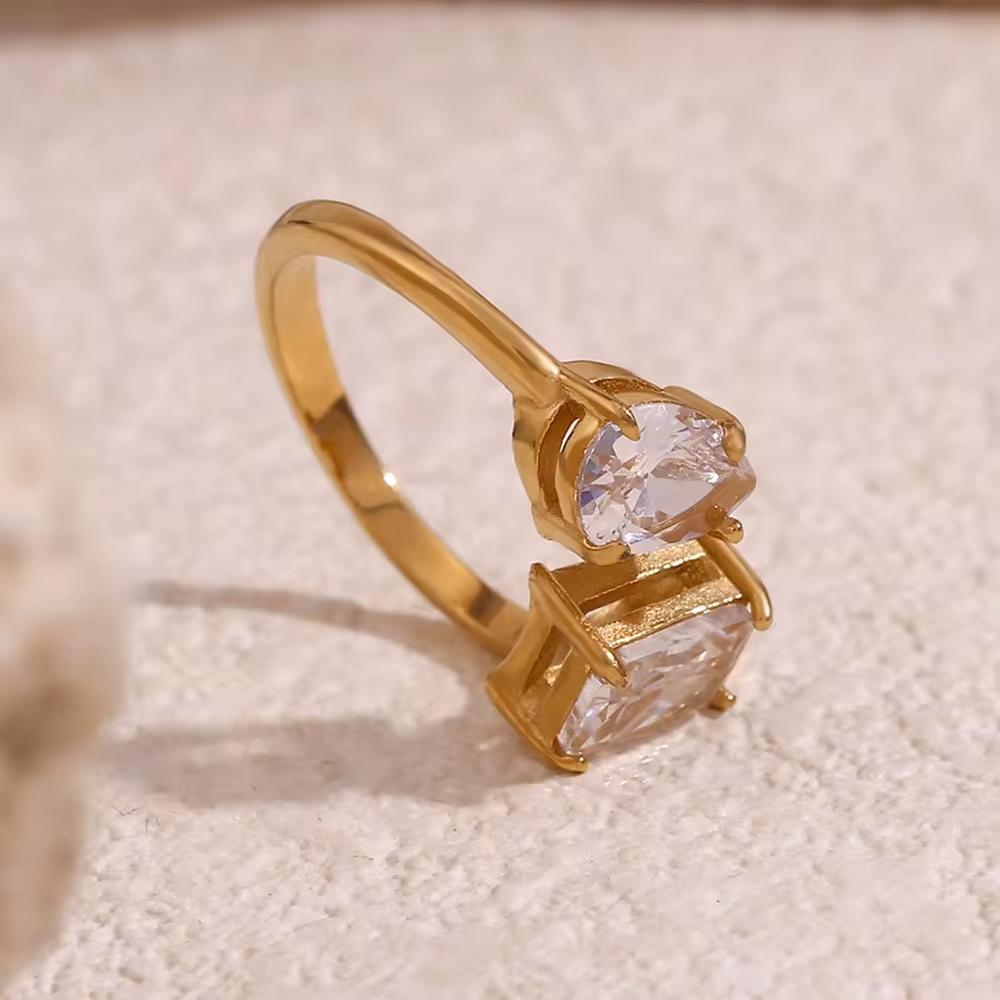 Zircon 18K Gold Plated Ring